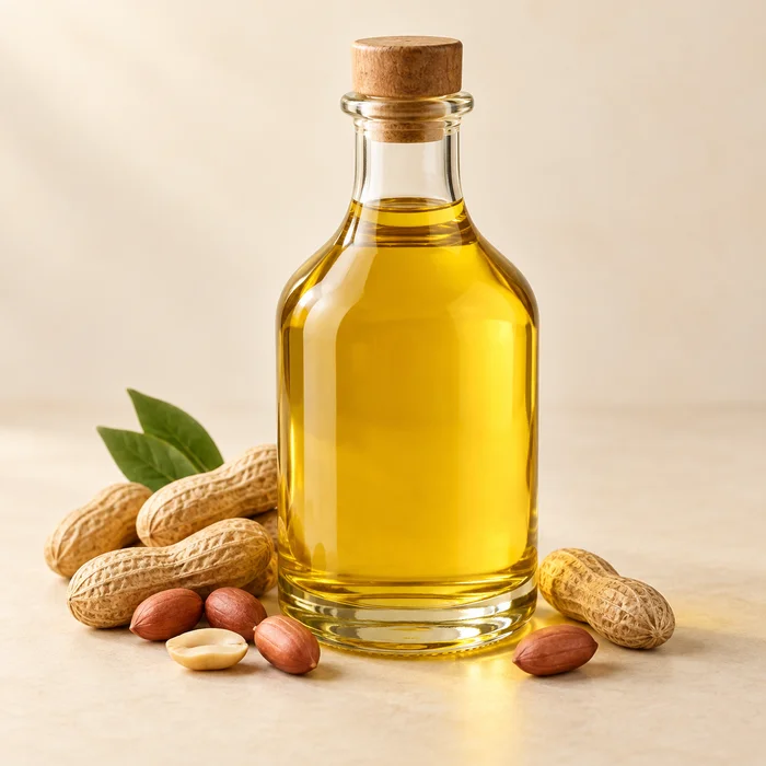 Groundnut oil representing agro oils and essentials